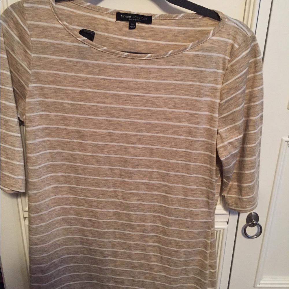 Green Envelope Striped Shirt - XL